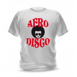 T-shirt blanc pour homme afro disco
