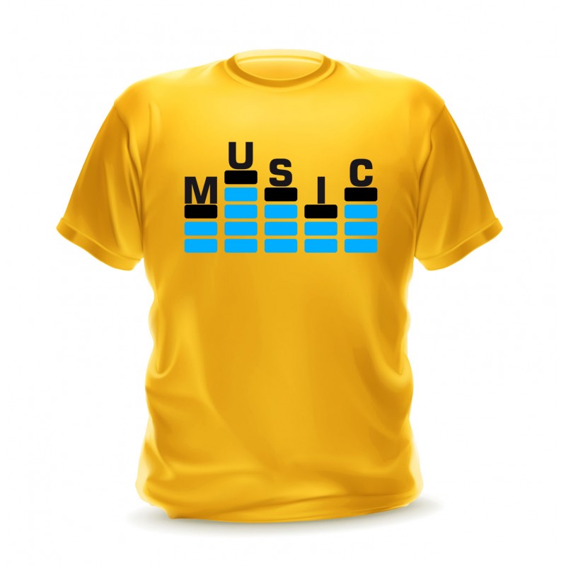 T-shirt pour homme gold motif music equalizer