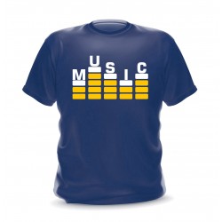T-shirt pour homme navy motif music equalizer