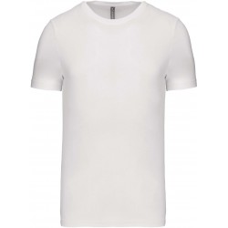 T-shirt col rond manches courtes blanc pour homme